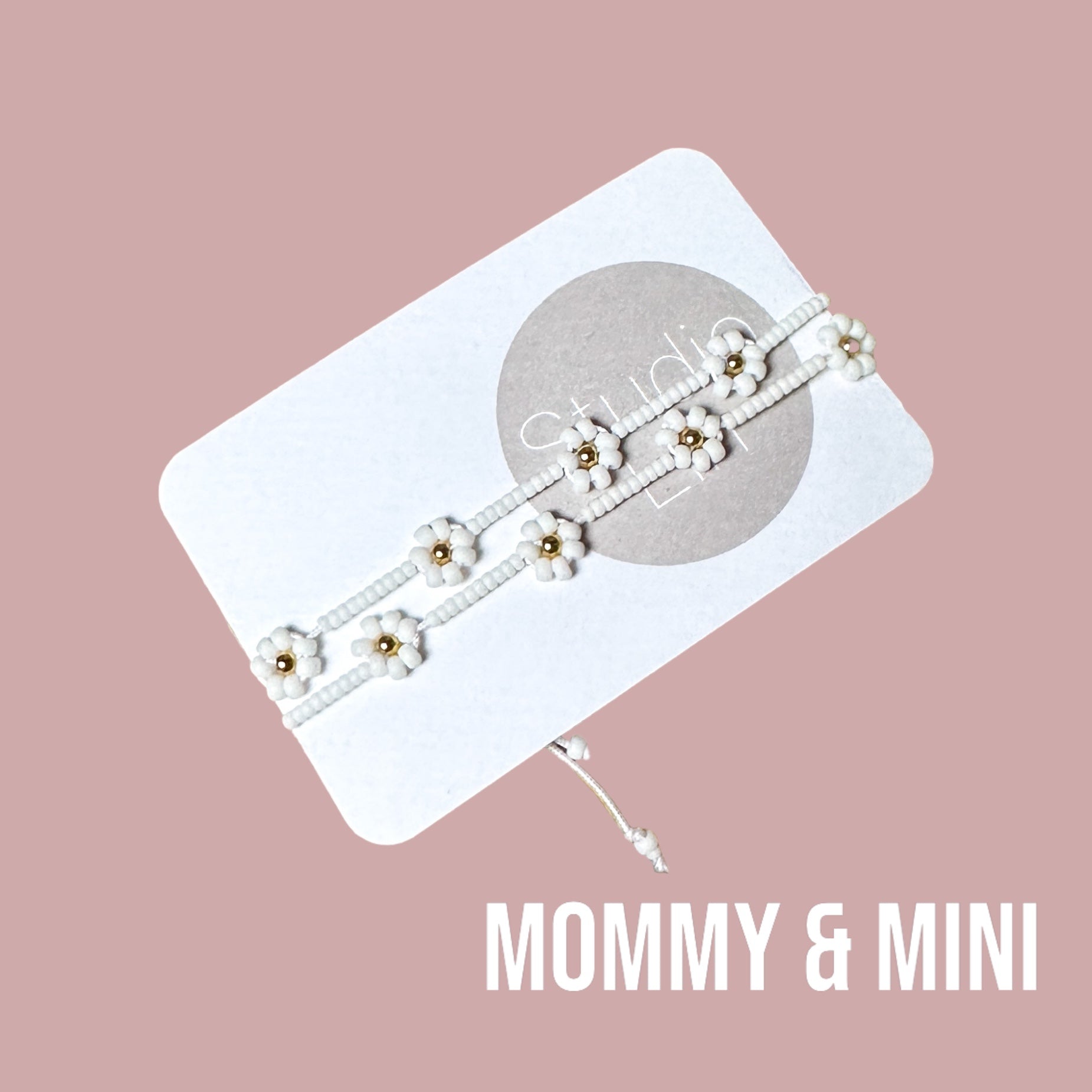 Mama &amp; Mini | Armbandje - Madelief Wit