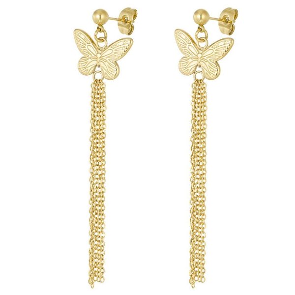 Oorbellen | Butterfly Bliss - Goud