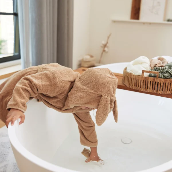 Jollein Bunny Badjas – Biscuit | Te personaliseren met naam